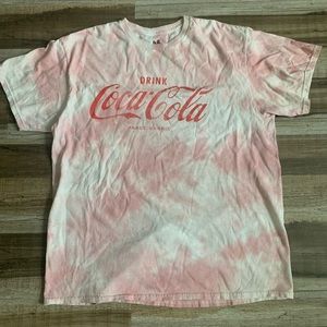 Medium Pink Tie-dye Coca-cola Tee